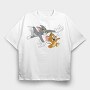 Tom and Jerry 4, Tricou Oversize Barbati (Unisex)
