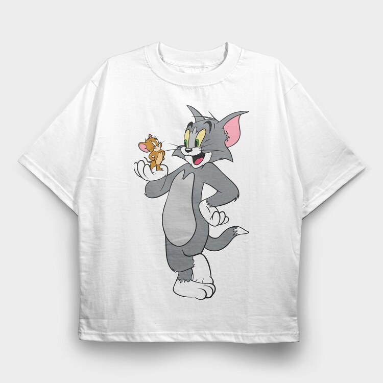 Tom and Jerry 3, Tricou Oversize Barbati (Unisex)