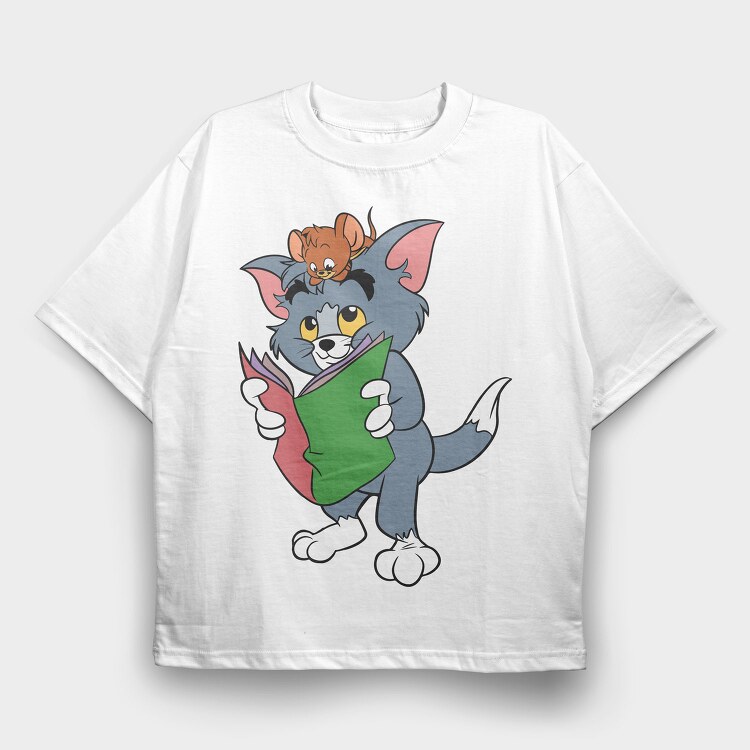 Tom and Jerry 25, Tricou Oversize Barbati (Unisex)