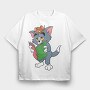Tom and Jerry 25, Tricou Oversize Barbati (Unisex)