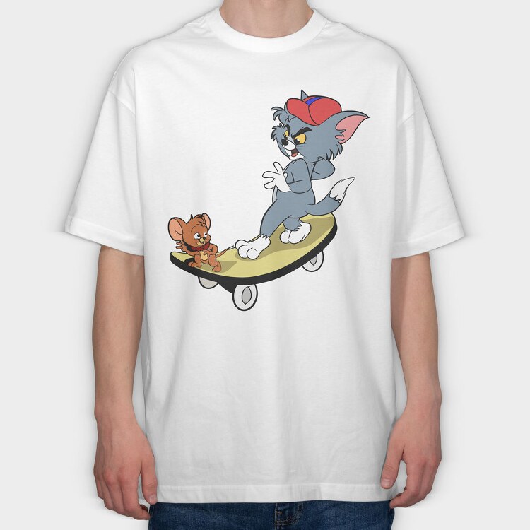 Tom and Jerry 24, Tricou Oversize Barbati (Unisex)