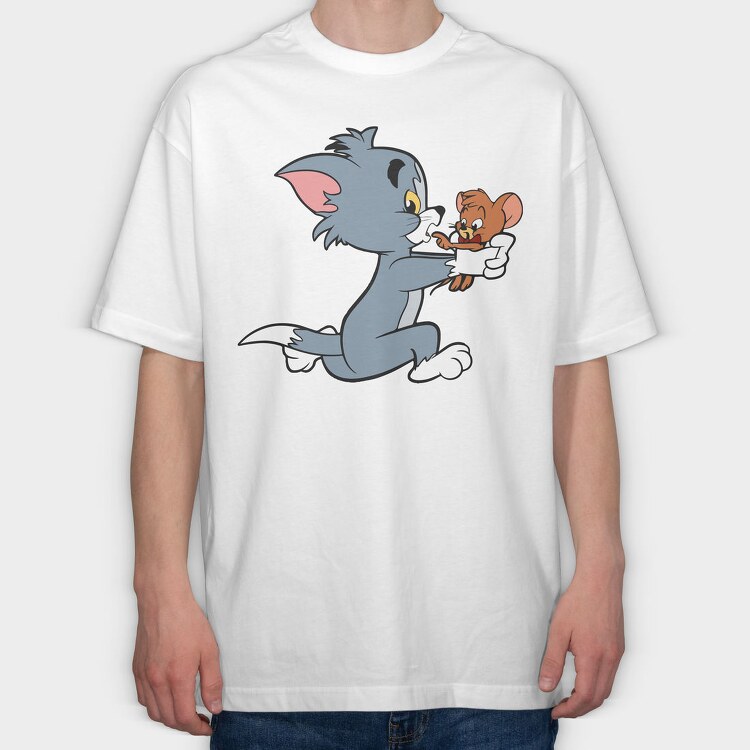 Tom and Jerry 19, Tricou Oversize Barbati (Unisex)