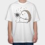 Dandelion And Hedgehog Holding A, Tricou Oversize Barbati (Unisex)