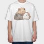 Cute Guinea Pigs, Tricou Oversize Barbati (Unisex)