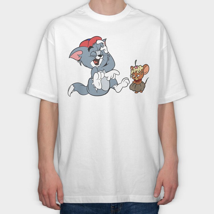 Tom and Jerry 23, Tricou Oversize Barbati (Unisex)