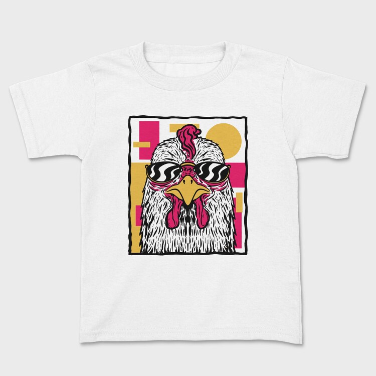 Chicken With Sunglasses Hen Glasses, Tricou Copii