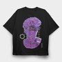 3d Liquid Statue Head With Glasses Bitch Face, Tricou Oversize Barbati (Unisex)