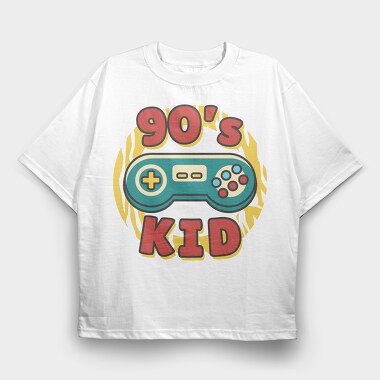 90S Gaming Kid, Tricou Oversize Barbati (Unisex)