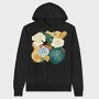 Abstract Carnation Flowers, Hanorac Oversize Barbati (Unisex)