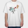 Tom and Jerry 17, Tricou Oversize Barbati (Unisex)