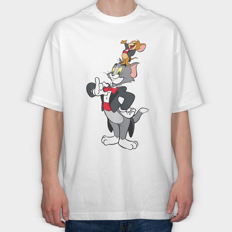 Tom and Jerry 11, Tricou Oversize Barbati (Unisex)