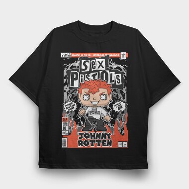 Johnny Rotten Sex Pistols, Tricou Oversize Barbati (Unisex)