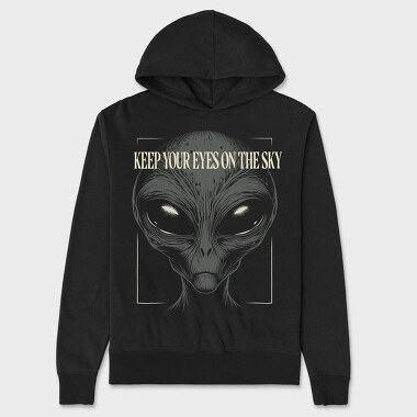 Alien Face Ovni, Hanorac Oversize Barbati (Unisex)