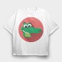 Alligator Smile, Tricou Oversize Barbati (Unisex)