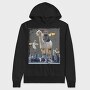 Angel Cats Surreal Collage, Hanorac Oversize Barbati (Unisex)