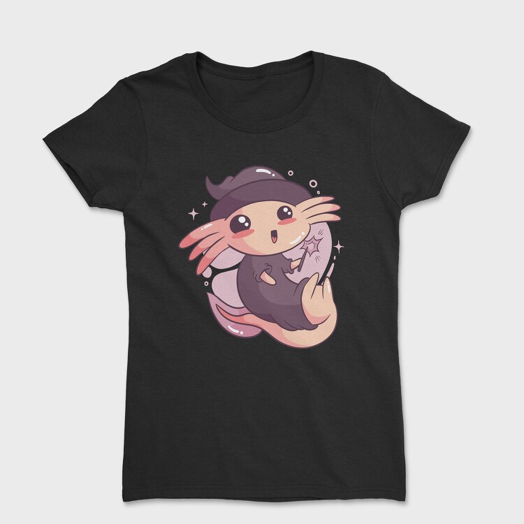 Cute Halloween Axolotl, Tricou Femei