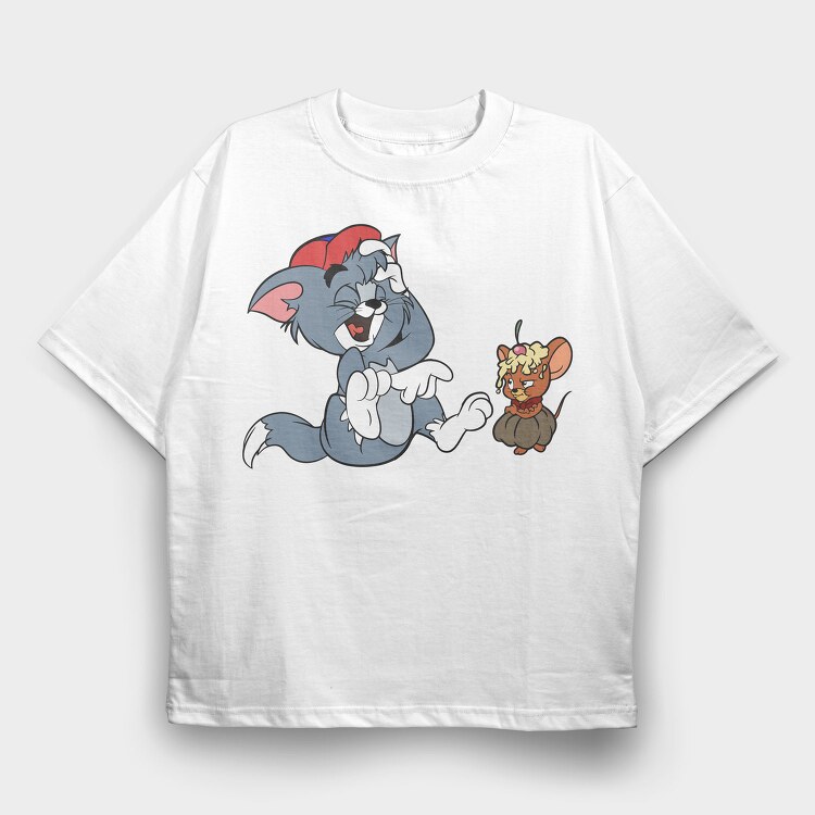Tom and Jerry 23, Tricou Oversize Barbati (Unisex)