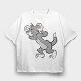 Tom and Jerry 2, Tricou Oversize Barbati (Unisex)