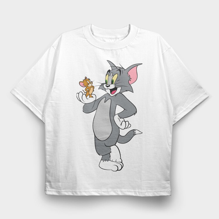Tom and Jerry 18, Tricou Oversize Barbati (Unisex)