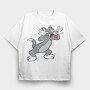 Tom and Jerry 12, Tricou Oversize Barbati (Unisex)