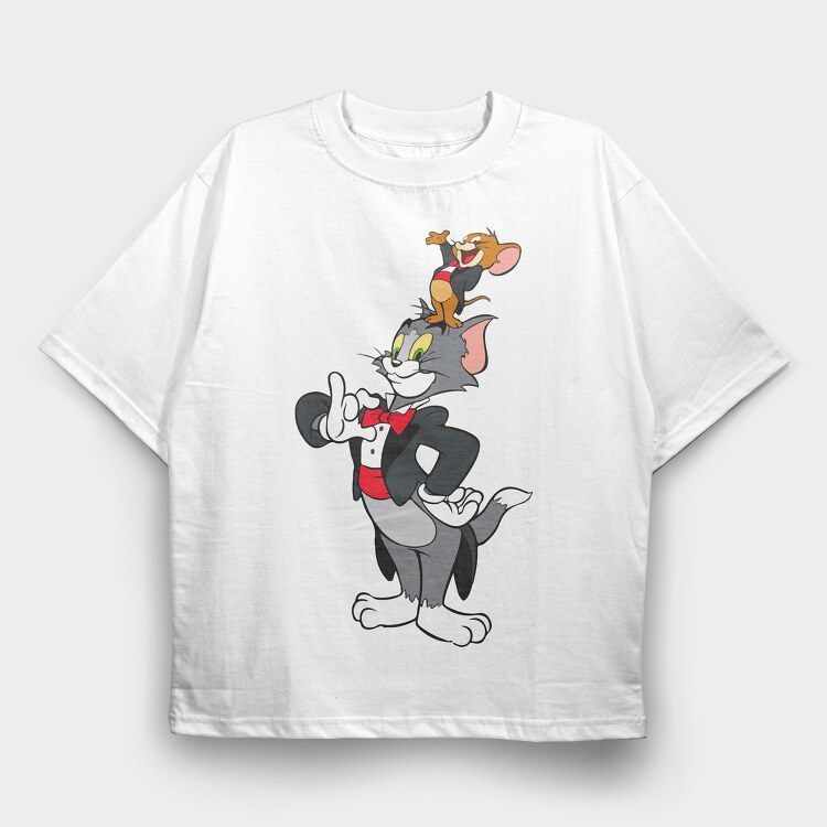 Tom and Jerry 11, Tricou Oversize Barbati (Unisex)