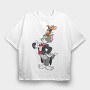 Tom and Jerry 11, Tricou Oversize Barbati (Unisex)