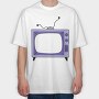 The Simpsons Tv, Tricou Oversize Barbati (Unisex)