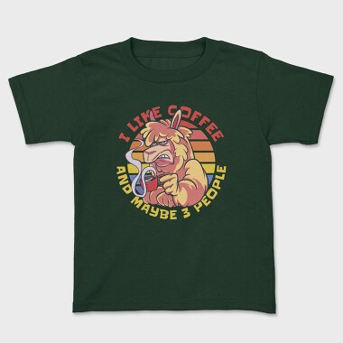 Angry Alpaca Drink Coffee Grumpy, Tricou Copii