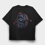 Colorful Gnome Fantasy Neon Tote, Tricou Oversize Barbati (Unisex)