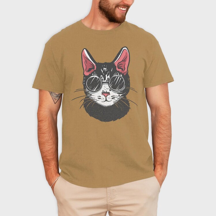 Sunglasses Cat, Tricou Barbati (Unisex)