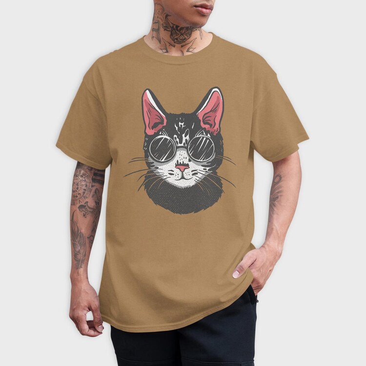 Sunglasses Cat, Tricou Barbati (Unisex)