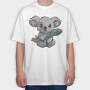 Cute Koala Australian Eucaliptus, Tricou Oversize Barbati (Unisex)