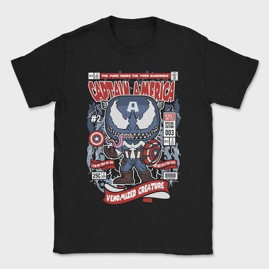 Venom Captain America, Tricou Barbati (Unisex)