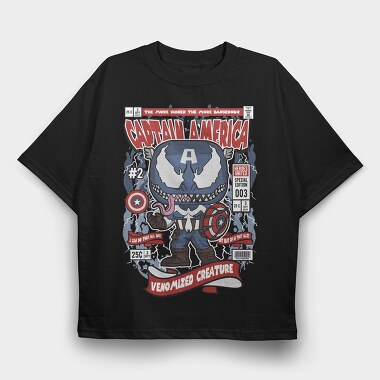 Venom Captain America, Tricou Oversize Barbati (Unisex)