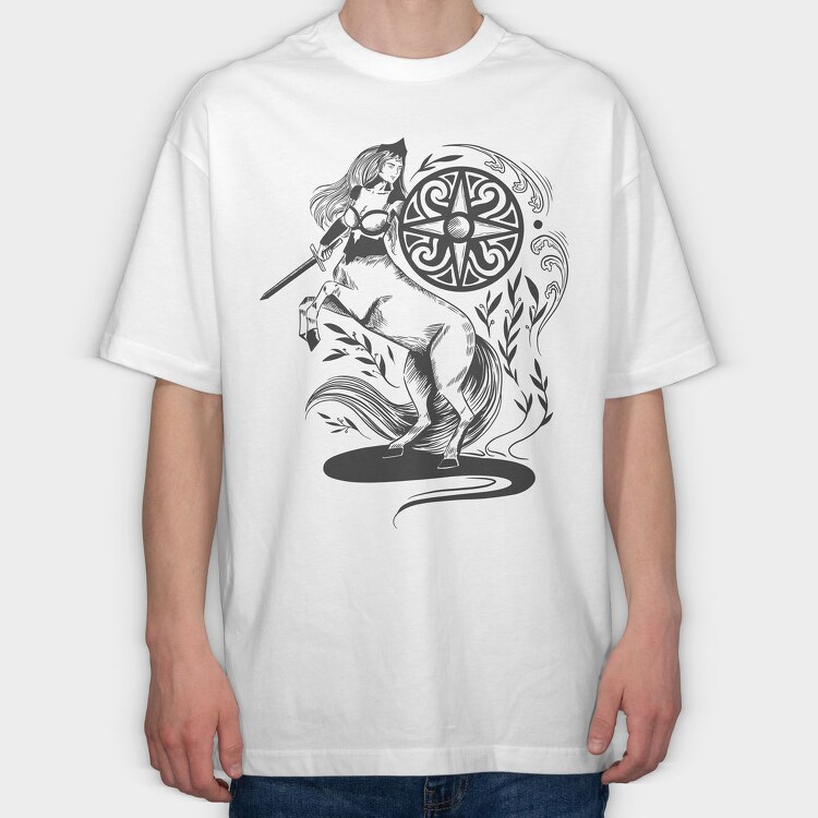 Centaur Dark Nouveau Si, Tricou Oversize Barbati (Unisex)