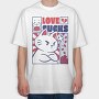 Angry Cat Anti Valentines Day Valentine, Tricou Oversize Barbati (Unisex)
