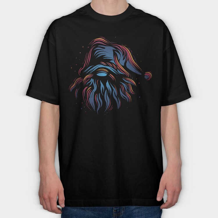 Colorful Gnome Fantasy Neon Tote, Tricou Oversize Barbati (Unisex)