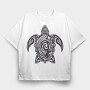 Cool Tribal Sea Turtle, Tricou Oversize Barbati (Unisex)