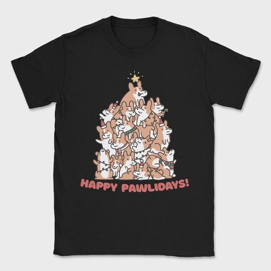 Corgi Dog Christmas Tree Corgies, Tricou Barbati (Unisex)