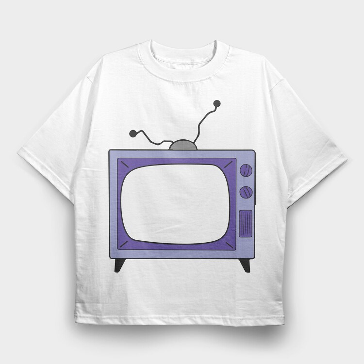 The Simpsons Tv, Tricou Oversize Barbati (Unisex)