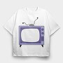 The Simpsons Tv, Tricou Oversize Barbati (Unisex)