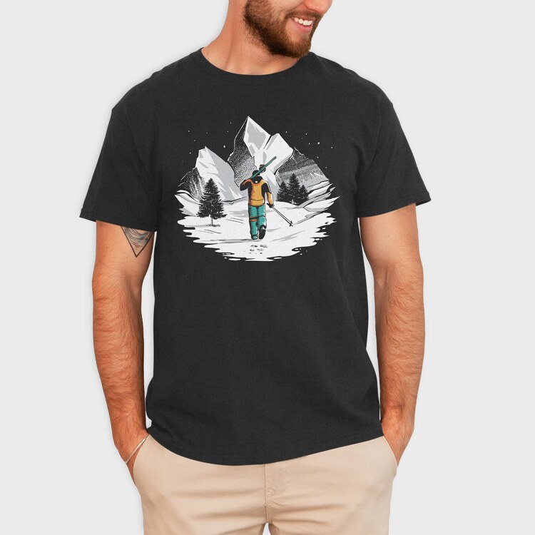 Skiing Mountain Engineering, Tricou Barbati (Unisex)