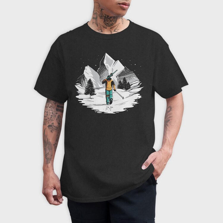 Skiing Mountain Engineering, Tricou Barbati (Unisex)