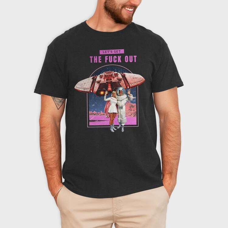 Vintage Get Out, Tricou Barbati (Unisex)