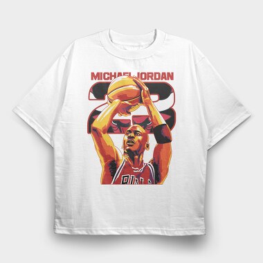 M JORDAN Art2, Tricou Oversize Barbati (Unisex)