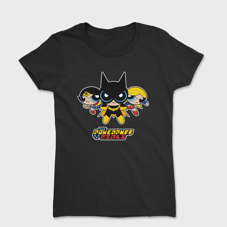 The Powerpuff Girls Wonderwoman Batgirl, Tricou Femei