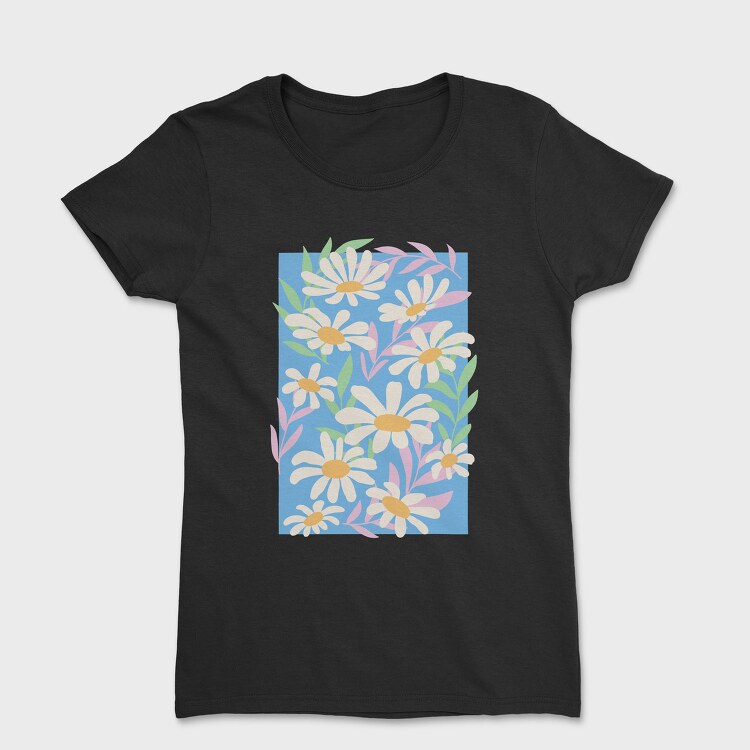 Daisy Flowers Composition Danish, Tricou Femei