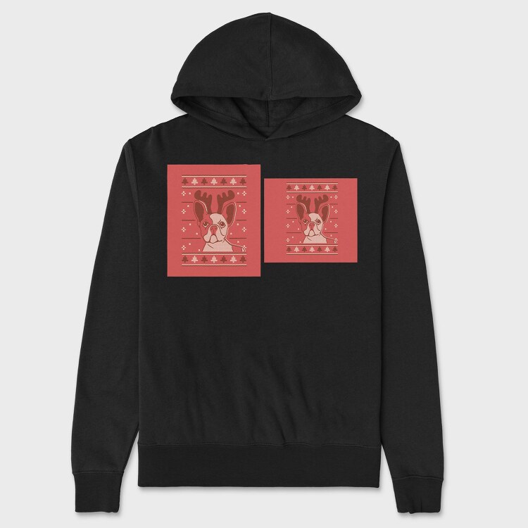 Christmas Dog, Hanorac Oversize Barbati (Unisex)