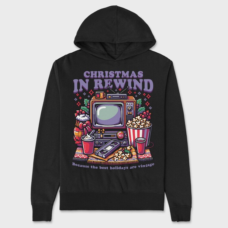 Christmas In Rewind Trend, Hanorac Oversize Barbati (Unisex)