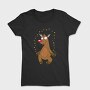 Christmas Reindeer Jumping Rope Lights, Tricou Femei